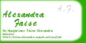 alexandra faise business card
